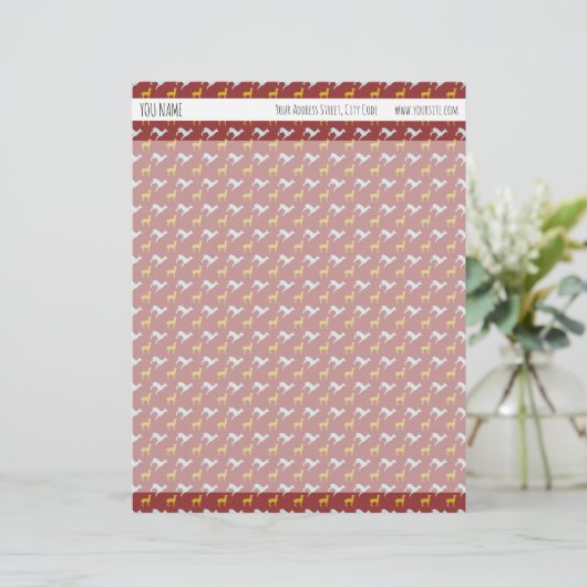 Hondenjaar2018 Honden Patroon Gepersonaliseerde br Briefhoofd (Staand voorkant)