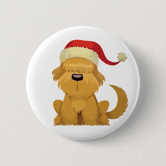 Hondenkerst ronde button 5,7 cm (Voorkant)