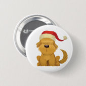 Hondenkerst ronde button 5,7 cm (Voorkant /achterkant)