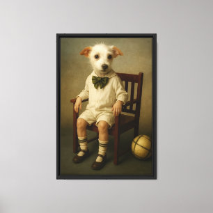 Hondenkinderportret Ingelijste Canvas Muurkunst Afdruk
