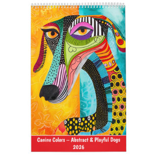 Hondenkleuren – Abstracte & Speelse Honden 2026 Kalender