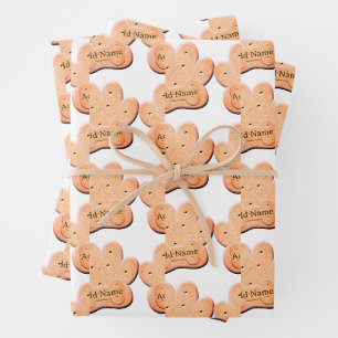 Hondenkoekjes Pawprint en Bone Art Inpakpapier Vel