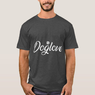 Hondenliefde met Dog Paw retro vrienden T-shirt