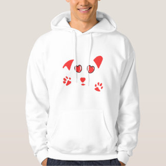 Hondenliefde Minimale Lijnkunst – cute valentijnsk Hoodie