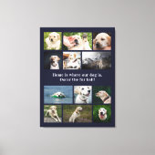 Hondenliefhebber 12 foto's Thuis is waar onze hond Canvas Afdruk (Voorkant)