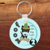Hondenliefhebber 2e Verjaardag Tshirts en geschenk Sleutelhanger (Voorkant)