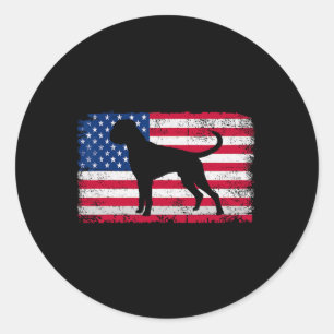 Hondenliefhebber 4 juli Patriottische Amerikaanse Ronde Sticker