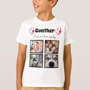 Hondenliefhebber 4 op maat gesneden collage-shirt  t-shirt