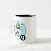 Hondenliefhebber 4e T-shirts ter gelegenheid van d Tweekleurige Koffiemok (Voorkant links)