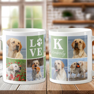 Hondenliefhebber 7 Fotocollage gepersonaliseerd mo Koffiemok
