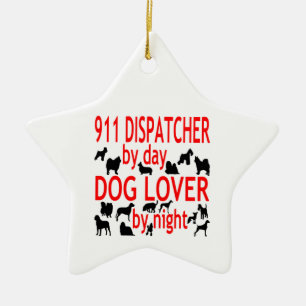 Hondenliefhebber 911 Verzender Keramisch Ornament