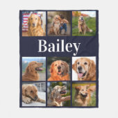 Hondenliefhebber Aangepaste instagram Afbeeldingen Fleece Deken (Voorkant)