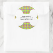 Hondenliefhebber Adresetiketten voor meerkleurige  Ronde Sticker (Tas)