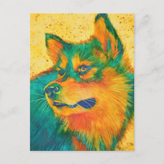 Hondenliefhebber Alaskan Malamute Colorful Briefka Briefkaart