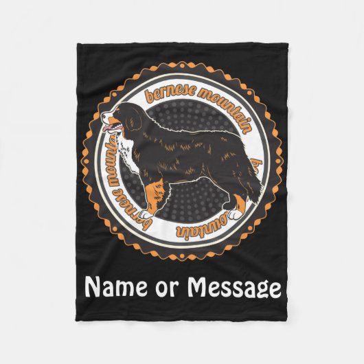 Hondenliefhebber Bernese Mountain - aangepaste naa Fleece Deken (Voorkant)