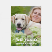 Hondenliefhebber Beste Vrienden Gepersonaliseerd P Fleece Deken (Voorkant)