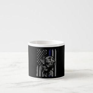 Hondenliefhebber Black Labrador American Flag Thi Espresso Kop