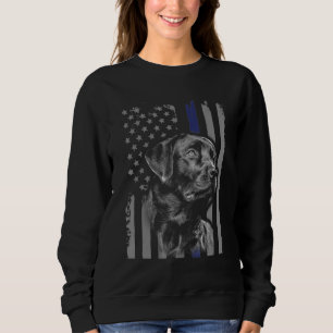 Hondenliefhebber  Black Labrador American Flag Thi Trui