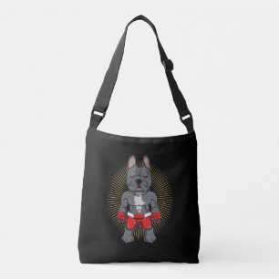 Hondenliefhebber Brave French Bulldog Fighter Crossbody Tas