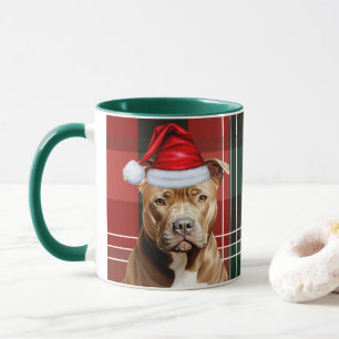Hondenliefhebber Brown Pitbull Vakantie Rood Groen Mok