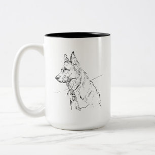 Hondenliefhebber Cadeau, Duitse Herders Koffiemok Tweekleurige Koffiemok
