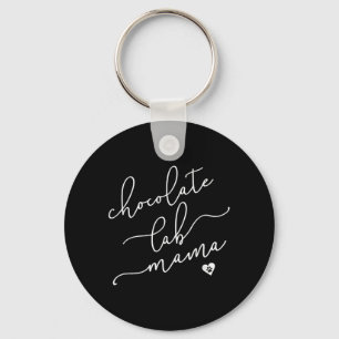 Hondenliefhebber Chocolade Lab Mama Sleutelhanger