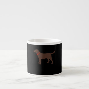 Hondenliefhebber Chocolade Labrador Dog Silhouet Espresso Kop
