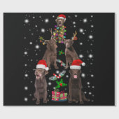 hondenliefhebber | Chocolade Labrador-kerstboom Cadeaupapier (Vlak)