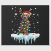 Hondenliefhebber | Chocolade Labrador-kerstlicht Cadeaupapier (Vlak)