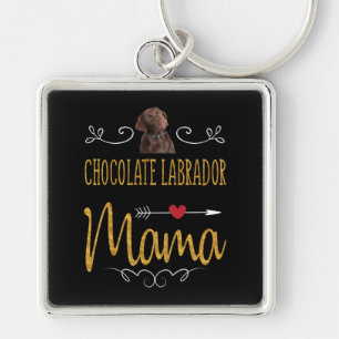 Hondenliefhebber Chocolade Labrador Mama Sleutelhanger