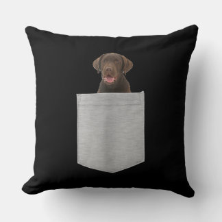 Hondenliefhebber | Chocolade labrador puppy in zak Kussen