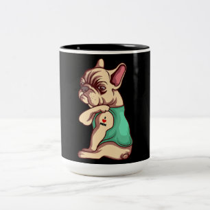 Hondenliefhebber Cool French Bulldog I Love Mam T Tweekleurige Koffiemok