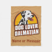 Hondenliefhebber Dalmatian Blanket past naam aan Fleece Deken (Voorkant)