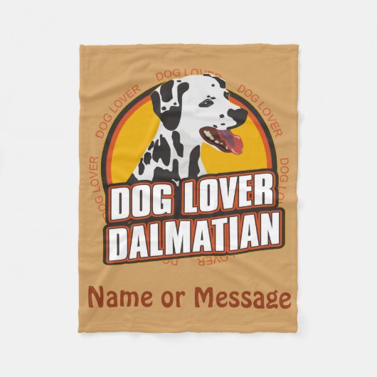 Hondenliefhebber Dalmatian Blanket past naam aan Fleece Deken (Voorkant)