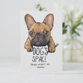 Hondenliefhebber Dogs Privacy Space Bedankkaart (Staand voorkant)