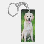 Hondenliefhebber foto, met naam sleutelhanger (Voorkant Links)
