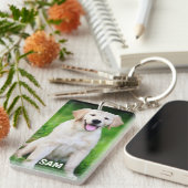 Hondenliefhebber foto, met naam sleutelhanger (Voorkant Rechts)