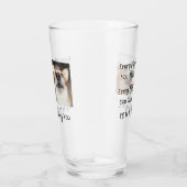 Hondenliefhebber Funny Dog Gezegde 2 foto's Glas (Rechts)