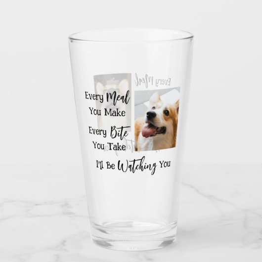 Hondenliefhebber Funny Dog Gezegde 2 foto's Glas (Voorkant)