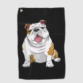hondenliefhebber | Funny English Bulldog Puppy Gif Golfhanddoek (Voorkant)