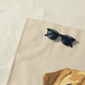 Hondenliefhebber gele labrador Retriever Strandlaken (In situ)