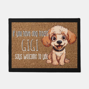 Hondenliefhebber gepersonaliseerde poedel hond pup deurmat
