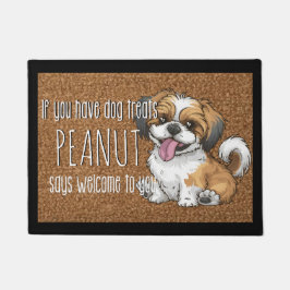 Hondenliefhebber Gepersonaliseerde Shih Tzu Puppy  Deurmat