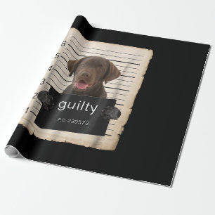 Hondenliefhebber   Guilty Chocolate Labrador Bad D Cadeaupapier