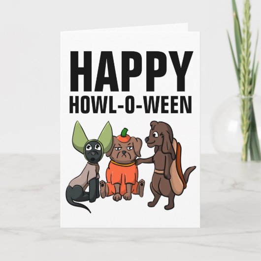 HONDENLIEFHEBBER HALLOWEEN WENSKAARTEN KAART (Voorkant)