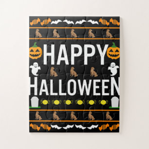 Hondenliefhebber Happy Halloween Chocolate Labra Legpuzzel