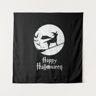 Hondenliefhebber Happy Halloween Lab Heks Riding Wandkleed