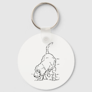Hondenliefhebber Herinnering, Beagle Illustratie Sleutelhanger