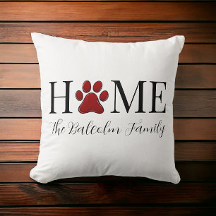 Hondenliefhebber Home Hondenpoten familienaam gepe Kussen