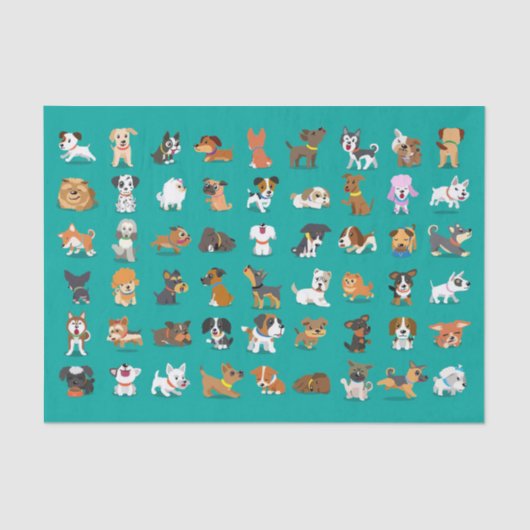 hondenliefhebber Hondenras World Tissuepapier (Voorkant)